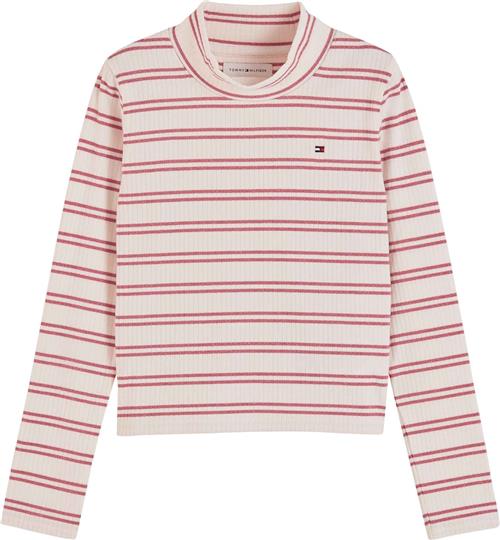 Tommy Hilfiger Langærmet Bluse Med Ribkant Off White Stripe  Off White Stripe 10 Y  Hvid  10 år  Drenge, Piger