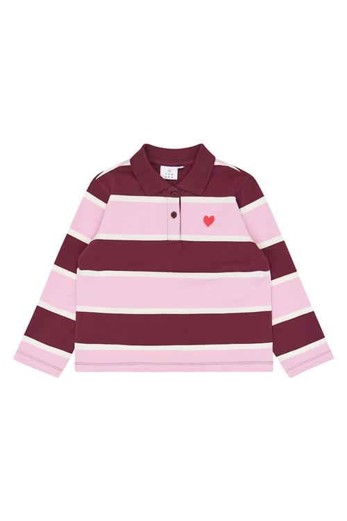 The New Vidette Polo Burgundy Striped  Burgundy Striped  9-10 Y  Lyserød  9-10 år  Piger