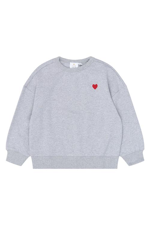 The New Volina Hættetrøje Light Grey Melange  Light Grey Melange 7-8 Y  Grå  7-8 år  Piger