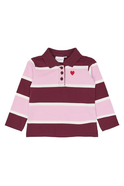 The New Siblings Vidalia Polo Burgundy Striped  Burgundy Striped  98 cm  Lilla  98 cm  Piger