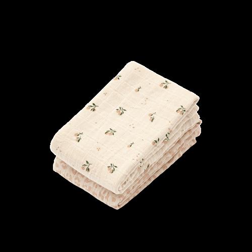 Liewood Lewis 2-pak Muslin-klude Mini Leo Mini Peach Mix  Mini Leo Mini Peach Mix One Size  Beige  One Size  Drenge, Piger