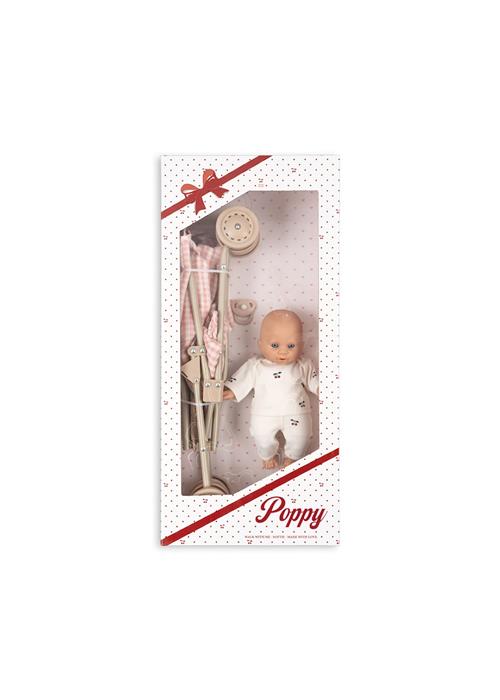 Konges Sløjd Poppy Dukkeklapvogn Pink Check  Pink Check-OS  Lyserød  One Size 3+ Years Drenge, Piger