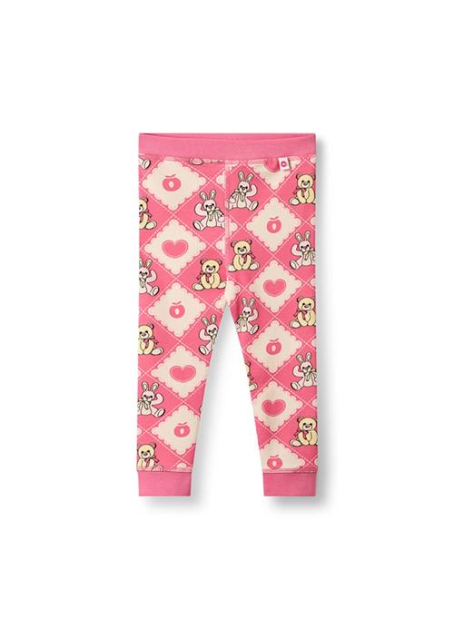 Småfolk Elstar Baby Leggings With Teddy Bears Rosewood 74 cm  Lyserød  74 cm  Piger