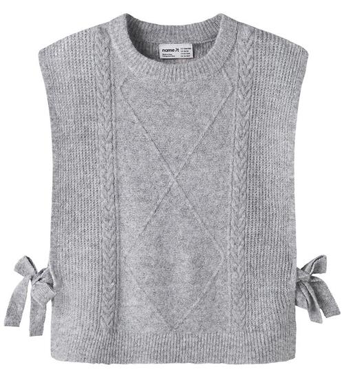 Name it Vest - Strik - NkfRianni - Grey Melange