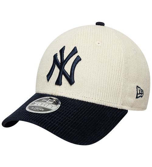 New Era Kasket - Fløjl - 9Forty - New York Yankees - Beige/Navy
