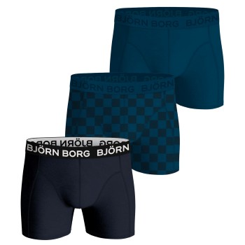 Björn Borg 3P Bamboo Cotton Boxers Sort/Blå Large Herre