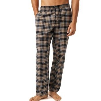 Björn Borg Core Flannel Pyjama Pants Sort m Beige bomuld X-Large Herre