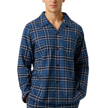Björn Borg Core Flannel Pyjama Shirt Sort/Marine/Hvid bomuld XX-Large Herre