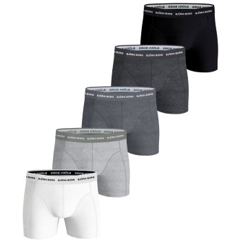 Björn Borg 10P Multi Cotton Stretch Boxer Sort/Grå bomuld Medium Herre