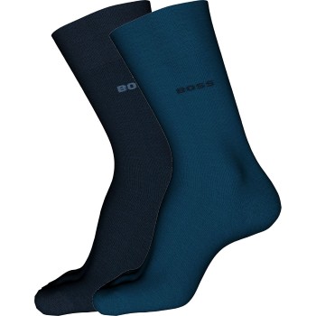 BOSS Strømper 2P Bamboo RS Socks Blå/Blå Bambus Str 39/42 Herre