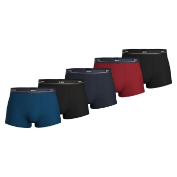 BOSS 5P Essential Trunks Rød/Blå bomuld X-Large Herre