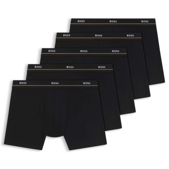 BOSS 5P Essential Trunks Sort bomuld Medium Herre