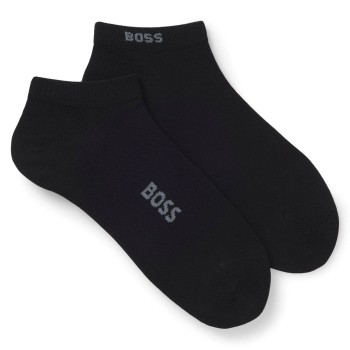 BOSS Strømper 2P Logo Bamboo Ankle Socks Sort Bambus Str 43/46 Herre