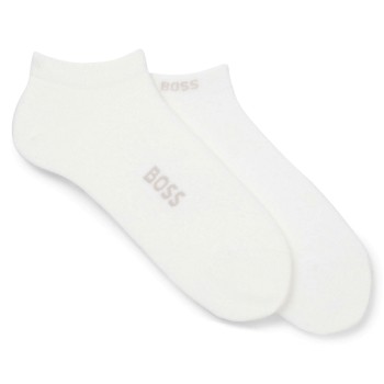 BOSS Strømper 2P Logo Bamboo Ankle Socks Hvid Bambus Str 43/46 Herre