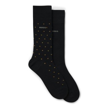 BOSS Strømper 2P Mini Dots Bamboo Socks Sort Str 39/42 Herre