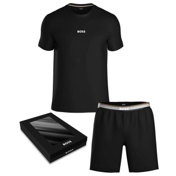 BOSS Piquè Short Set Sort viskose X-Large Herre