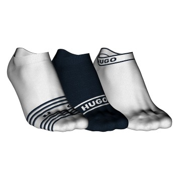 HUGO Strømper 3P Nautical Ankle Socks Sort/Blå Str 43/46 Herre