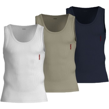 HUGO 3P Triplet Tank Top Blå/Grøn bomuld X-Large Herre