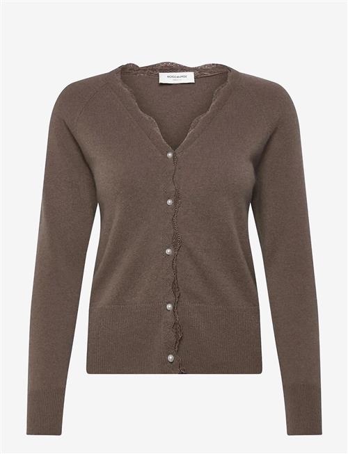 Se Rosemunde | Rwlaica Cashmere Ls V-Neck Lace Car | S hos Booztlet