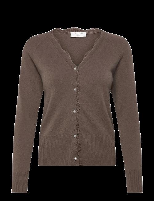 Rosemunde | Rwlaica Cashmere Ls V-Neck Lace Cardigan | XL