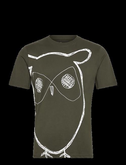 Knowledge Cotton Apparel | Big Owl Print Tee - Gots/Vegan | XL