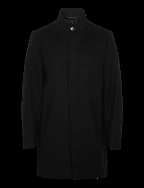 Lindbergh Black | Detachable Collar Wool Coat | XL