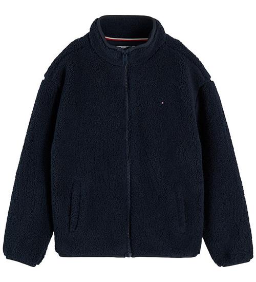 Tommy Hilfiger Fleecejakke - Dark Blue m. Logo
