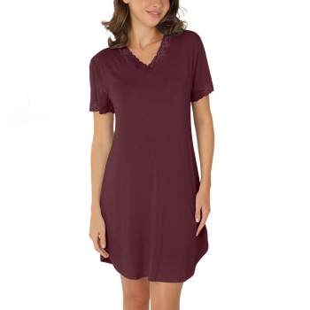 Lady Avenue Bamboo Nightdress SS Bordeaux Bambus X-Large Dame