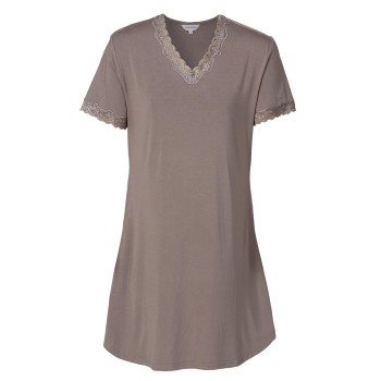 Lady Avenue Bamboo Nightdress SS Beige Bambus X-Large Dame