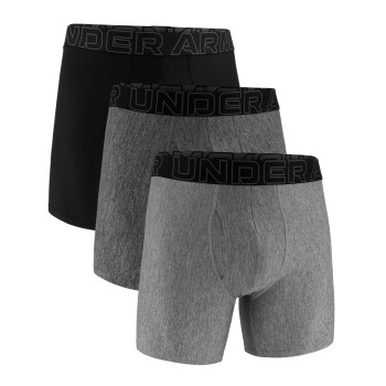 Under Armour 3P Performance Tech Solid 6in Boxers Grå/Sort polyester Large Herre