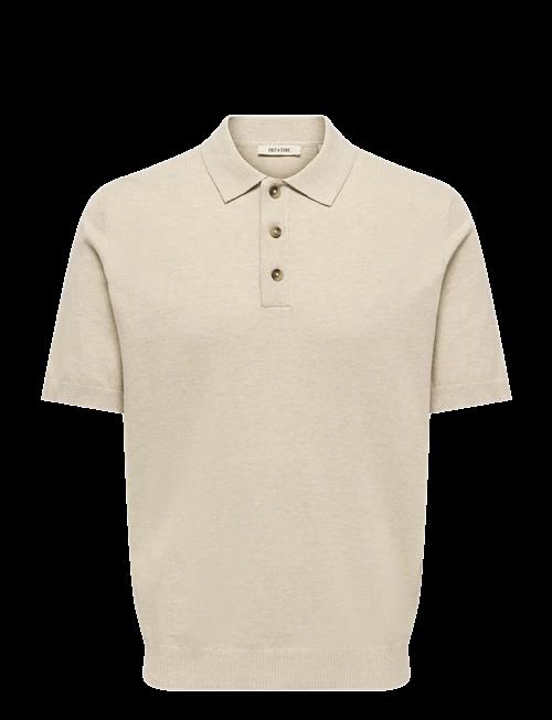 ONLY & SONS | Onsloui Reg 12 Ss Mel Polo Knit Noos | XS