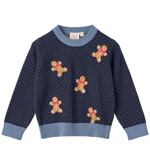 Flöss Bluse - Strik - Holger - Navy Gingerbread