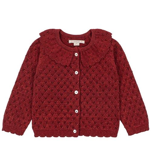 Konges Sløjd Cardigan - Strik/Hulmønster - Holiday - Red Dahlia