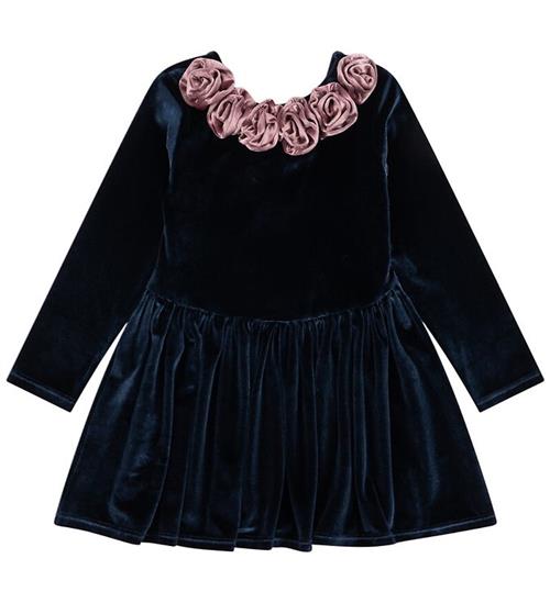 Konges Sløjd Kjole - Velour - Rosetta - Navy