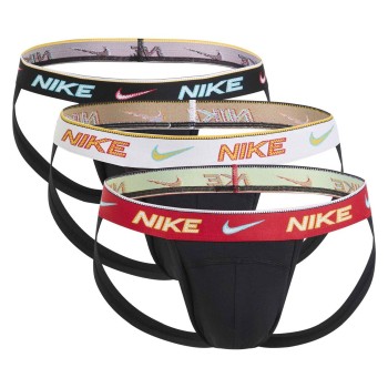 Nike 9P Everyday Cotton Stretch Jockstrap Grå bomuld Large Herre