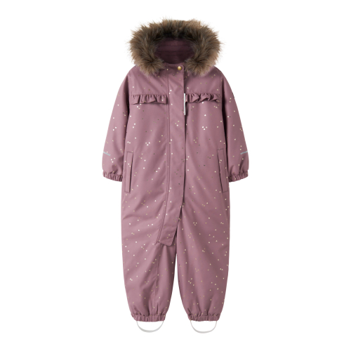 NAME IT Flyverdragt Snow10 Glitter Hearts Wistful Mauve