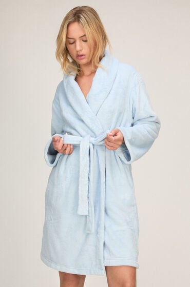 Hunkemöller Morgenkåbe i fluffy fleece Blå