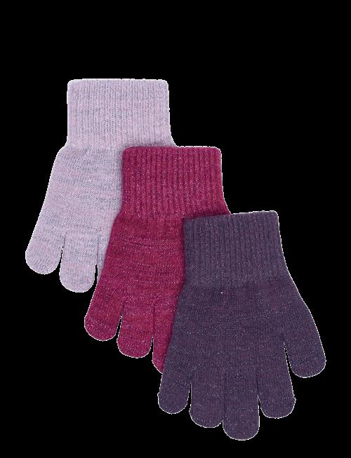 mikk-line | Magic Gloves 3 Pack W. Lurex | 8-16Y