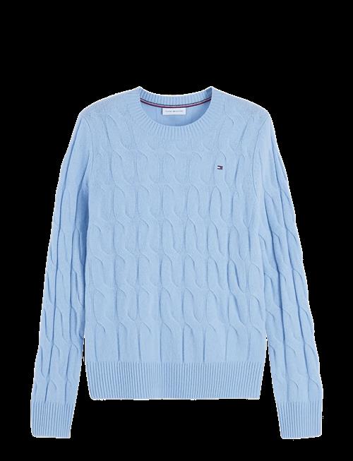 Se Tommy Hilfiger | Soft Wool Cable C-Nk Ls Swt | S hos Booztlet