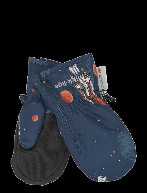 mikk-line | Polyester Mittens Aop W. Zip | 122/128