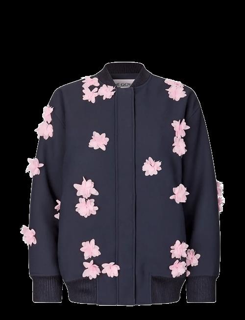 STINE GOYA | Double Sided Crepe, Floral Bomber Jacket | XS