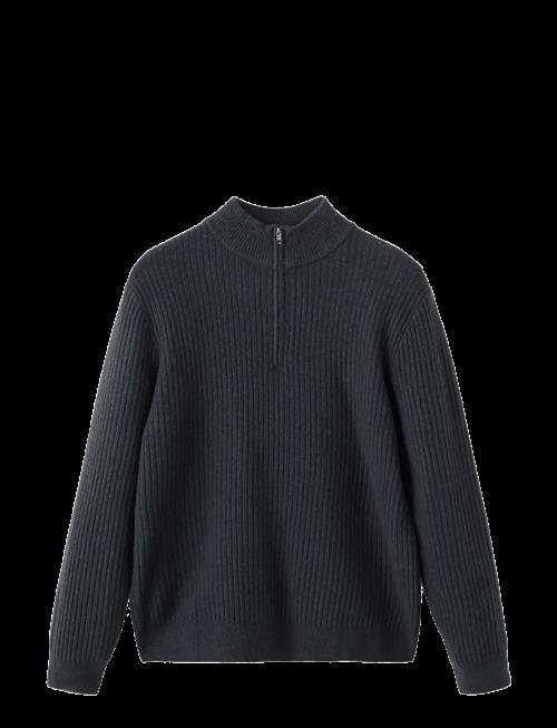 Mango | Ribbed Sweater With Zip Neck | XL
