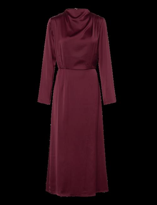 Bubbleroom | Satin High Collar Midi Dress | S