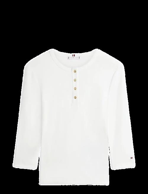 Tommy Hilfiger | Gold Button Slim Henley 3/4 | L