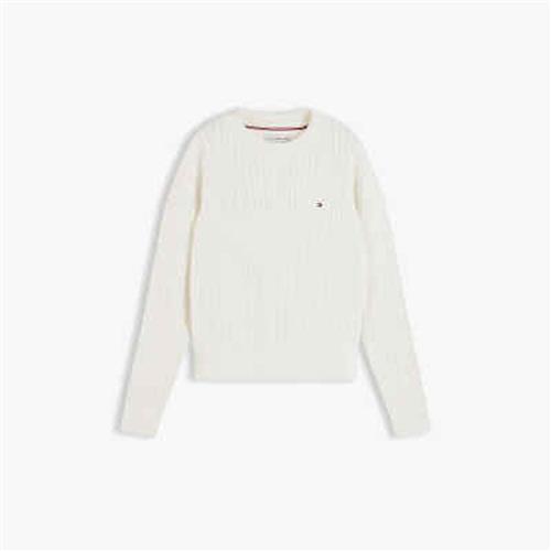 Tommy Hilfiger Striktrøje Ivory Petal  Ivory Petal 8 Y  Hvid  8 år  unisex