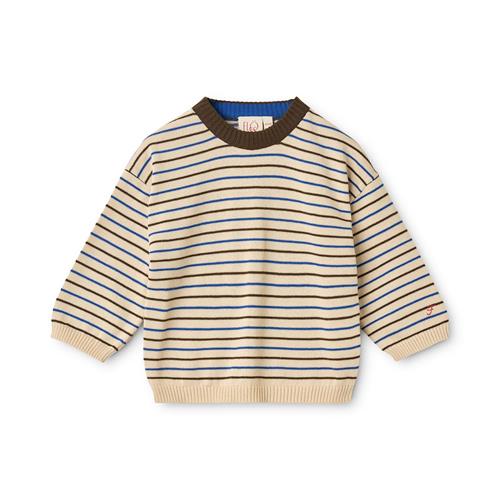 Flöss Storm Trøje Cream-Mosswood Stripe  Cream-Mosswood Stripe 3-5 Y  Creme  3-5 år  Drenge, Piger