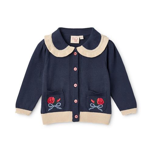 Flöss Bianca Cardigan New Navy  New Navy 122 cm  Marineblå  122 cm  Drenge, Piger