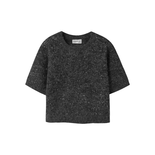 NAME IT Glimmer Strik Top Raglitter Black