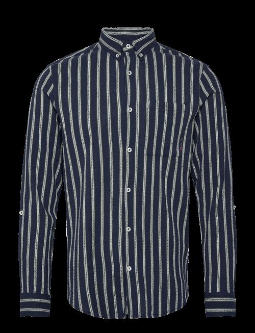 Scotch & Soda | Striped Crinkle Structure Regularfit Shirt | XXL