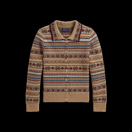 Ralph Lauren Cardigan Warm Brown Heather Multi  Warm Brown Heather Multi XL  Brun  XL  Piger